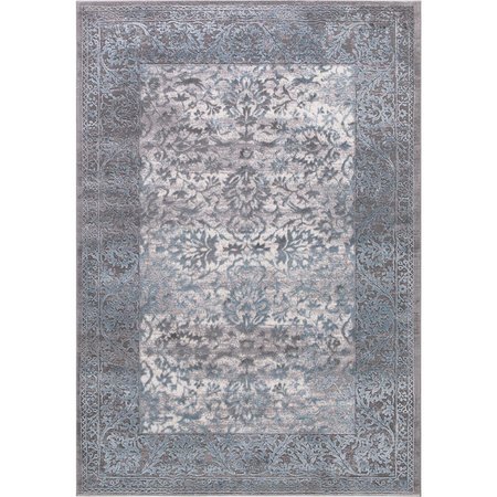 CONCORD GLOBAL 5 ft. 3 in. x 7 ft. 3 in. Thema Vintage - Teal, Gray 29265